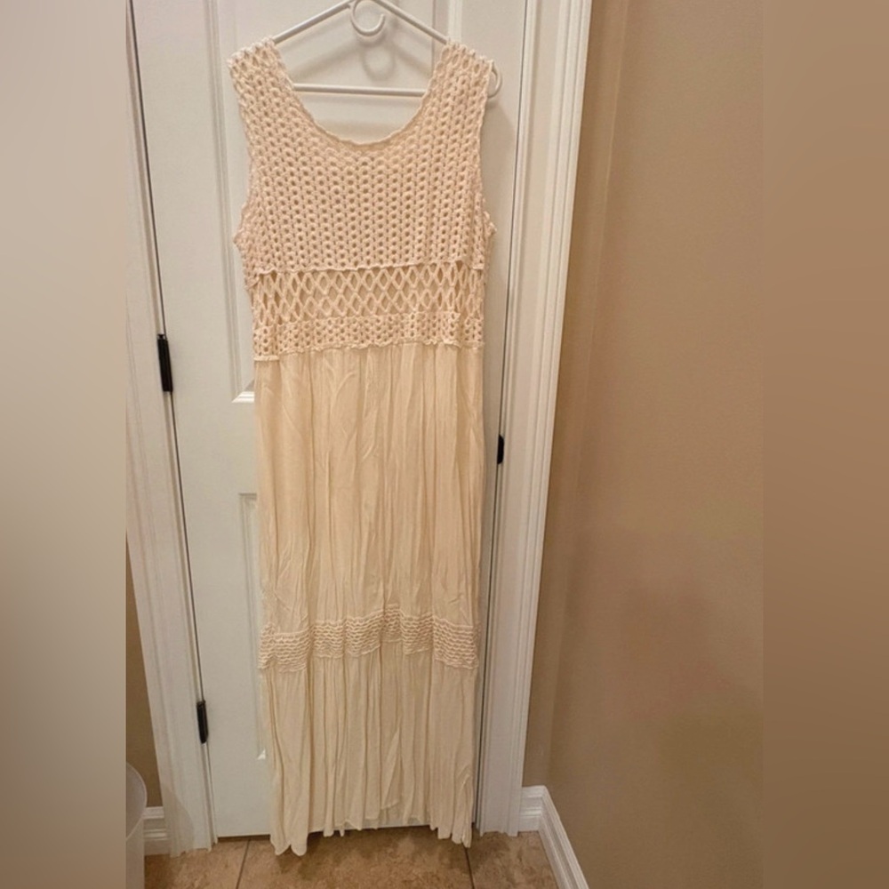 Romantic Cottagecore Vintage-Inspired crochet 
Maxi NWT 14/16